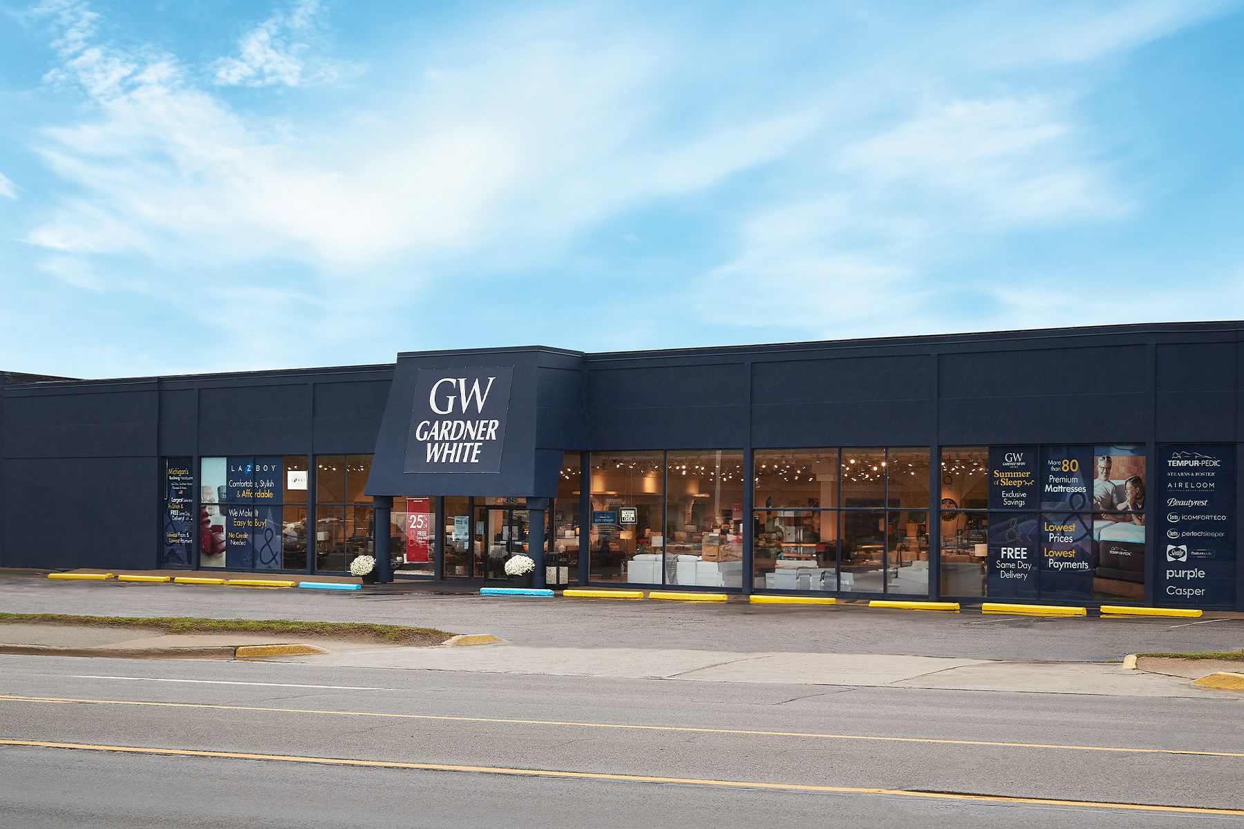 Storefront image of Gardner White's Waterford location